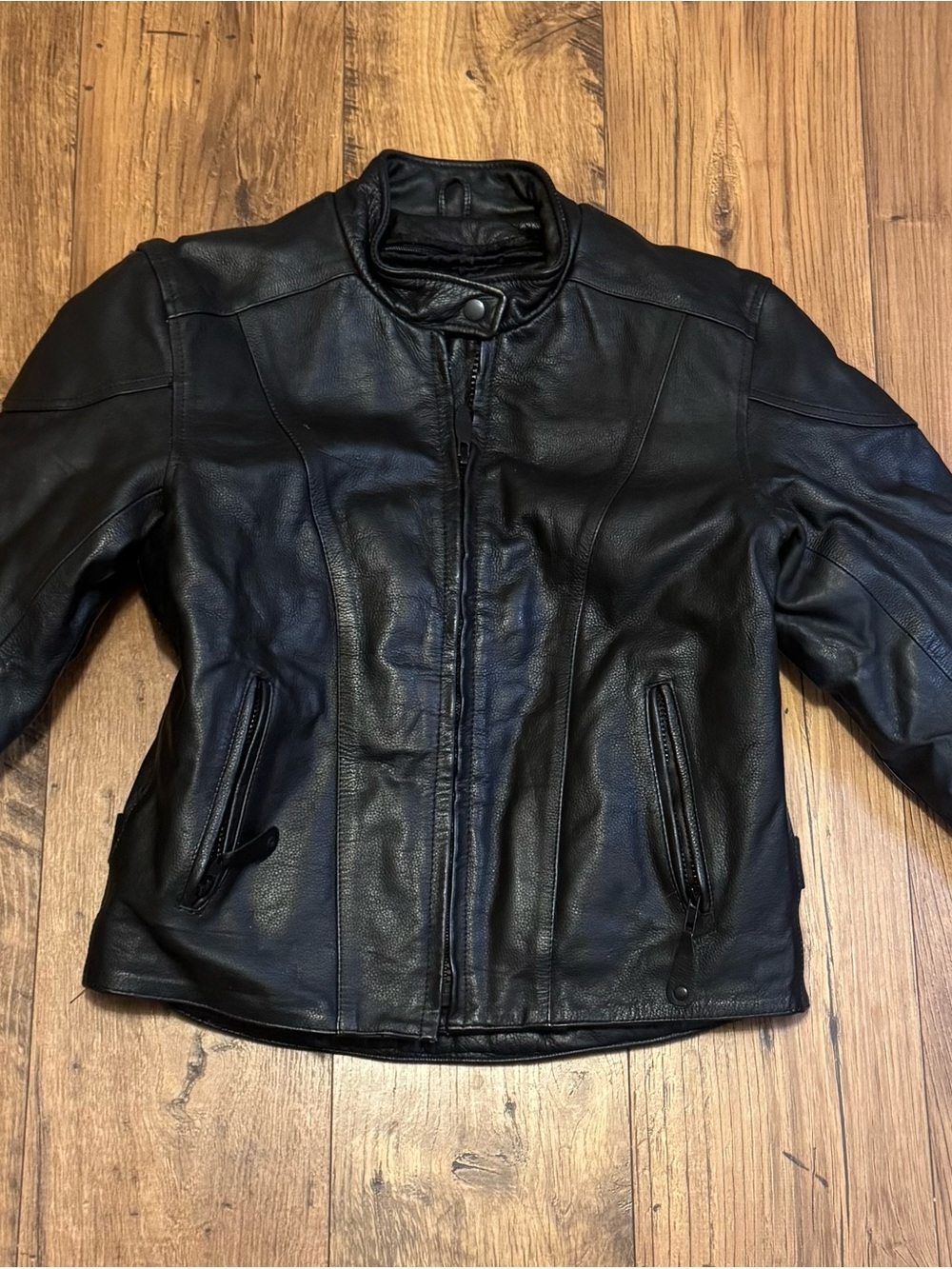 Women’s River Road Cafe Racer Motorcycle Black Leather Jacket